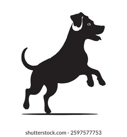 Modern Vector Silhouette of a Dog's Collection art Design
