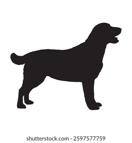 Modern Vector Silhouette of a Dog's Collection art Design