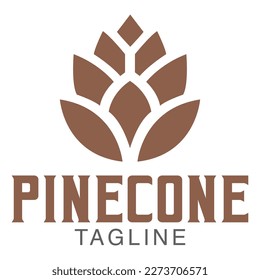 Modern vector simple pinecone logo design icon template. vector illustration for brand, label, company. Isolated on white background