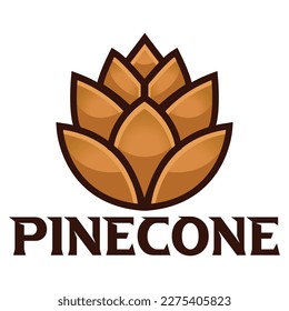 Moderna plantilla de icono de diseño de logotipo de pinecone simple vectorial. ilustración vectorial para marca, etiqueta, empresa. Aislado sobre fondo blanco