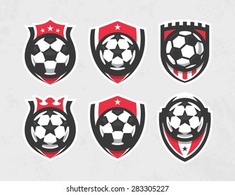 Modern Vector Soccer Logo Set