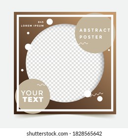 Modern vector social media post banner with white background