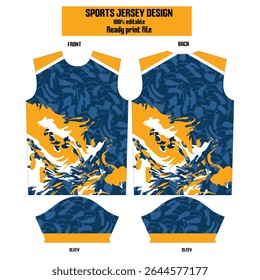Modern vector sports jersey templates featuring unique patterns, gradients, and customizable name and number areas. Ideal for team kits, training wear, or stylish activewear branding.