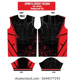 Modern vector sports jersey templates featuring unique patterns, gradients, and customizable name and number areas. Ideal for team kits, training wear, or stylish activewear branding.