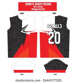 Modern vector sports jersey templates featuring unique patterns, gradients, and customizable name and number areas. Ideal for team kits, training wear, or stylish activewear branding.