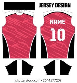 Modern vector sports jersey templates featuring unique patterns, gradients, and customizable name and number areas. Ideal for team kits, training wear, or stylish activewear branding.