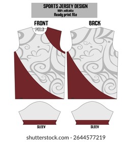 Modern vector sports jersey templates featuring unique patterns, gradients, and customizable name and number areas. Ideal for team kits, training wear, or stylish activewear branding.