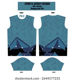 Modern vector sports jersey templates featuring unique patterns, gradients, and customizable name and number areas. Ideal for team kits, training wear, or stylish activewear branding.