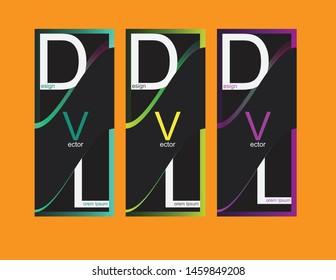 Modern vector sternly banner,poster,  with colorful  line   