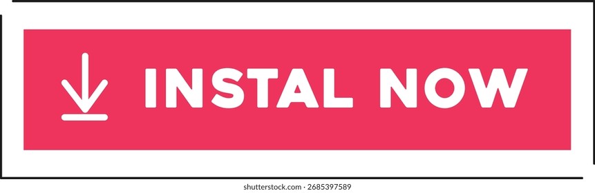 Modern vector style call to action button in rectangular shape