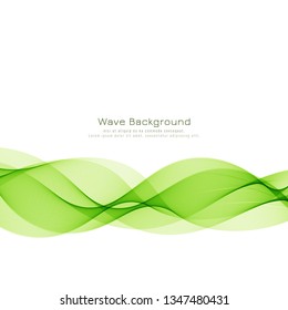 Modern vector stylish green wave background