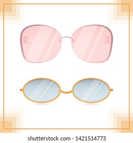 Modern vector sunglasses on light background