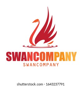 Modern Vector Swan Logo Template