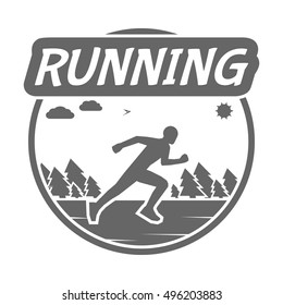 Modern vector symbol for run. Running logo.