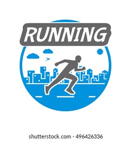 Modern vector symbol for run. Running logo.