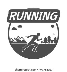 Modern vector symbol for run. Running logo.