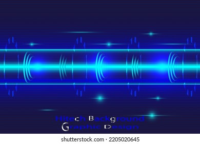 Modern vector technology background image, blue energy beam with ring surround, technology network.
