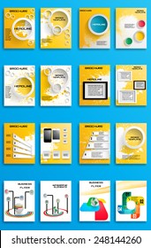 Modern Vector Technology Brochure, Cover, Flyer, Report, or Leaflet Design Template. Abstract Background. 