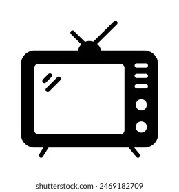 Modern vector of television, vintage tv icon in editable style
