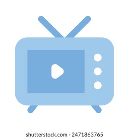 Modern vector of television, vintage tv icon in editable style