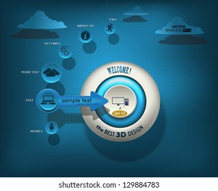 modern vector template 3d for your site, you can use to infographic