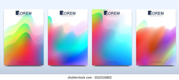 Modern vector template for brochure Leaflet flyer advert cover catalog magazine or annual report.. Abstract fluid 3d shapes vector trendy liquid colors backgrounds. Colored fluid graphic composition