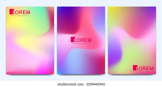 Modern vector template for brochure Leaflet flyer advert cover catalog magazine or annual report.. Abstract fluid 3d shapes vector trendy liquid colors backgrounds. Colored fluid graphic composition