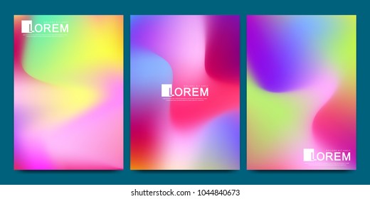 Modern vector template for brochure Leaflet flyer advert cover catalog magazine or annual report.. Abstract fluid 3d shapes vector trendy liquid colors backgrounds. Colored fluid graphic composition