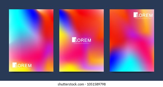 Modern vector template for brochure Leaflet flyer advert cover catalog magazine or annual report.. Abstract fluid 3d shapes vector trendy liquid colors backgrounds. Colored fluid graphic composition