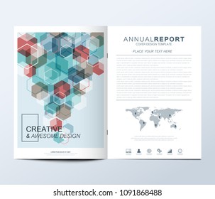 Modern vector template for brochure, Leaflet, flyer, advert, cover, catalog, magazine or annual report. Random squares pattern. Abstract geometrical simple background. Card surface