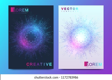 Modern vector template for brochure leaflet flyer cover catalog magazine or annual report. Golden layout in A4 size. Business, science and technology design book layout. Presentation with mandala