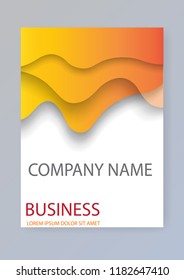 Modern vector template for brochure, leaflet, flyer, cover, catalog, magazine or annual report in A4 size.Business design book layout. Presentation with element illustration.