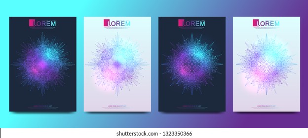 Modern vector template for brochure leaflet flyer cover catalog magazine or annual report. Golden layout in A4 size. Business, science and technology design book layout. Presentation with mandala