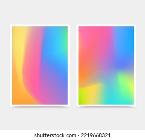 Modern vector template for brochure, leaflet, flyer, cover, catalog in A4 size. Abstract fluid shapes vector trendy liquid colors backgrounds set. Colored fluid graphic composition illustration