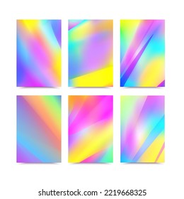 Modern vector template for brochure, leaflet, flyer, cover, catalog in A4 size. Abstract fluid shapes vector trendy liquid colors backgrounds set. Colored fluid graphic composition illustration