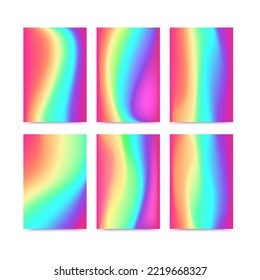 Modern vector template for brochure, leaflet, flyer, cover, catalog in A4 size. Abstract fluid shapes vector trendy liquid colors backgrounds set. Colored fluid graphic composition illustration