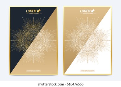 Modern vector template for brochure, leaflet, flyer, cover, catalog, magazine or annual report in A4 size. Business, science and technology design book layout. Minimalist style concentric circle