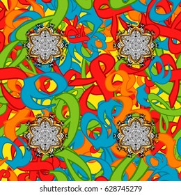Modern vector template for brochure leaflet flyer cover catalog magazine or annual report. Presentation with mandala. Colored layout on background. Business, science and technology design book layout.