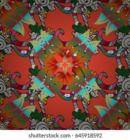 Modern vector template for brochure leaflet flyer cover catalog magazine or annual report. Colored layout on blue background. Design book layout. Presentation with mandala.