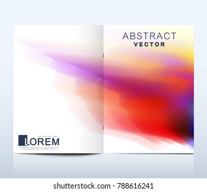 Modern vector template for brochure, leaflet, flyer, cover, catalog in A4 size. Abstract fluid 3d shapes vector trendy liquid colors backgrounds set. Colored fluid graphic composition illustration