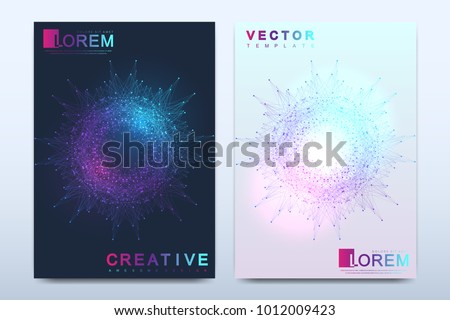 Modern vector template for brochure, leaflet, flyer, cover, catalog, magazine or annual report in A4 size. Business, science and technology design book layout. Presentation with mandala. Card surface