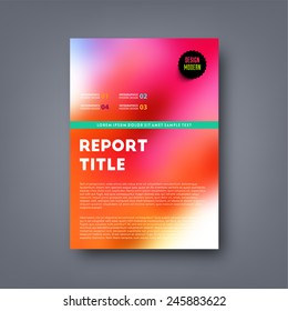 Modern Vector Template for Business Brochure, Report, Poster, Banner or Flyer Design. Blurred Background.