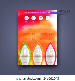 Modern Vector Template for Business Brochure, Report, Poster, Banner or Flyer Design. Blurred Background.