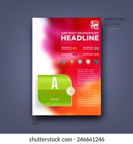 Modern Vector Template for Business Brochure, Report, Poster, Banner or Flyer Design. Blurred Background.