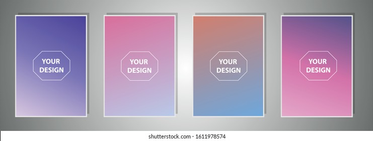 Modern vector template for cover, poster, brochure, mobile app. Abstract color gradient background