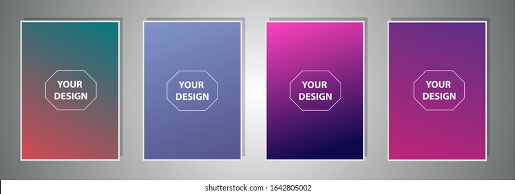 Modern vector template for cover, poster, brochure, mobile app. Abstract color gradient background