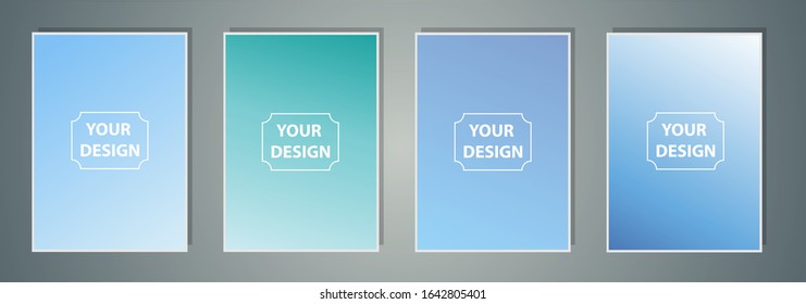 Modern vector template for cover, poster, brochure, mobile app. Abstract color gradient background