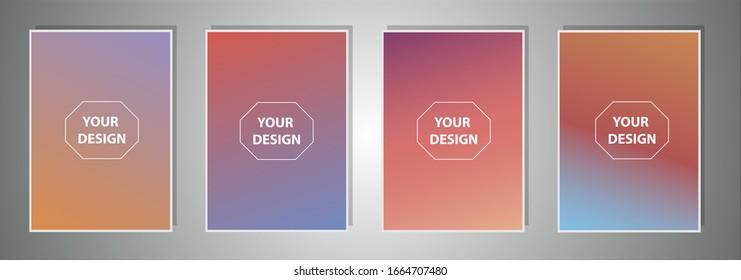 Modern vector template for cover, poster, brochure, mobile app. Abstract color gradient background