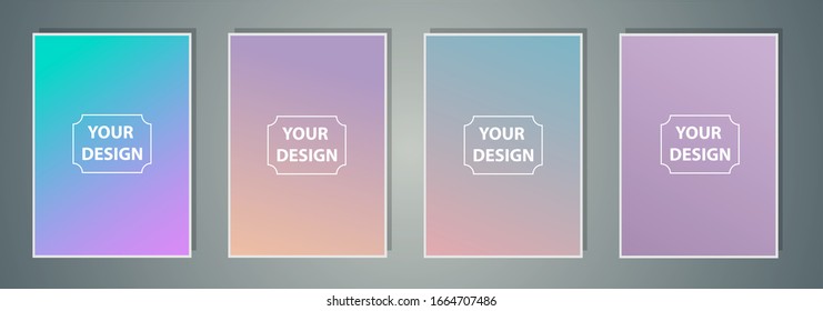 Modern vector template for cover, poster, brochure, mobile app. Abstract color gradient background