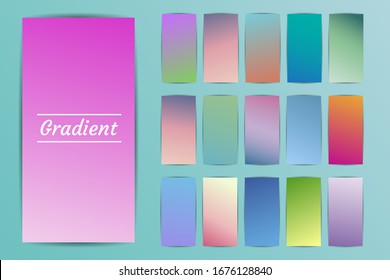 Modern vector template for cover, poster, brochure, mobile app. Abstract color gradient background